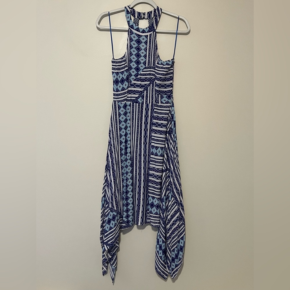 Francesca’s Colorful Geometric Midi Dress
